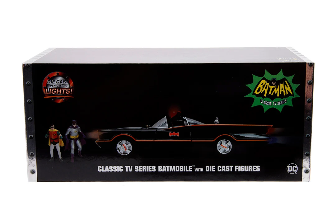 Batman Classic TV Series Batmobile with Batman & Robin, 1:18 Scale Vehicle & 3.75" Figures - Image 2
