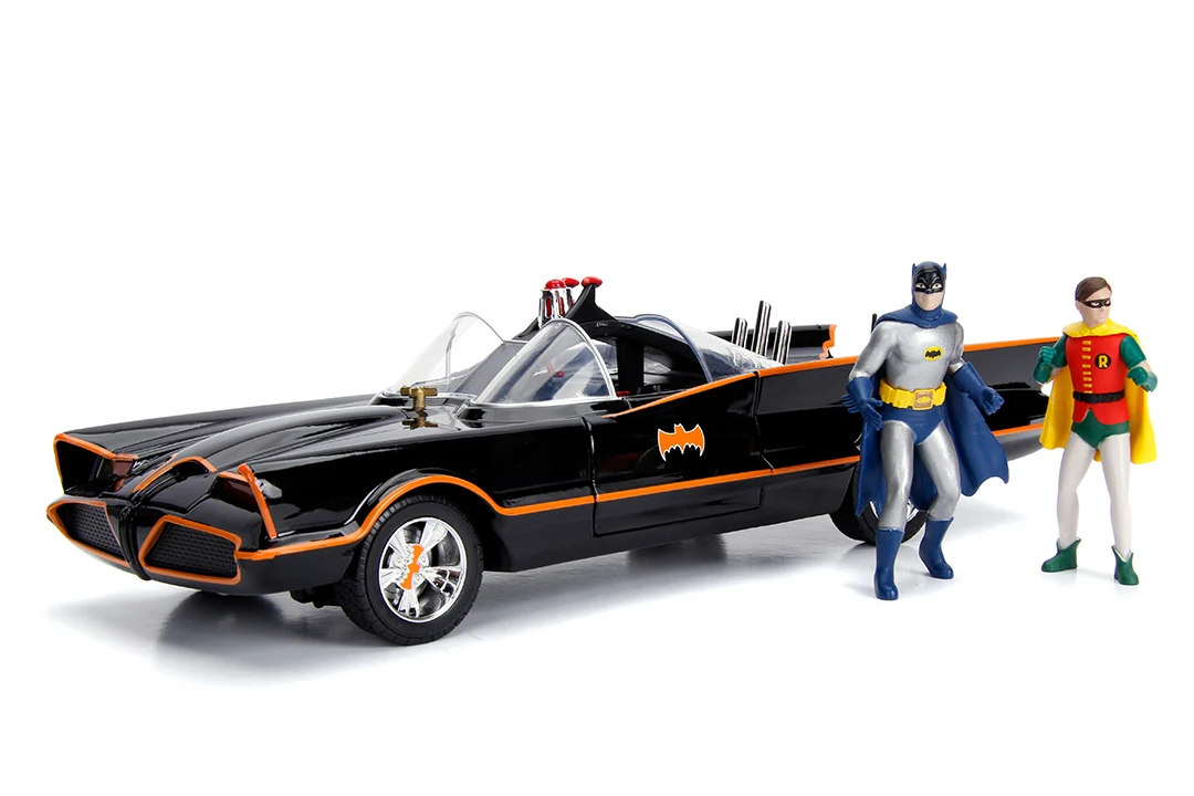 Batman Classic TV Series Batmobile with Batman & Robin, 1:18 Scale Vehicle & 3.75" Figures - Image 3