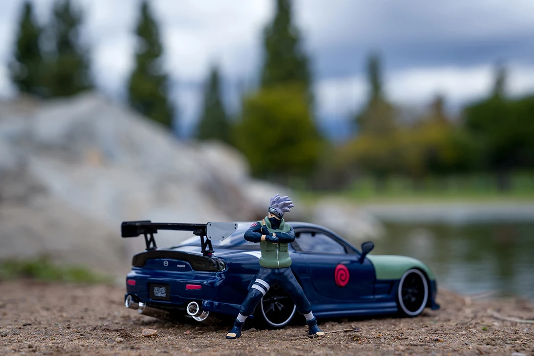 NARUTO SHIPPUDEN, Kakashi & 1993 Mazda RX-7, 1:24 Scale Vehicle & 2.75" Figure - Image 14