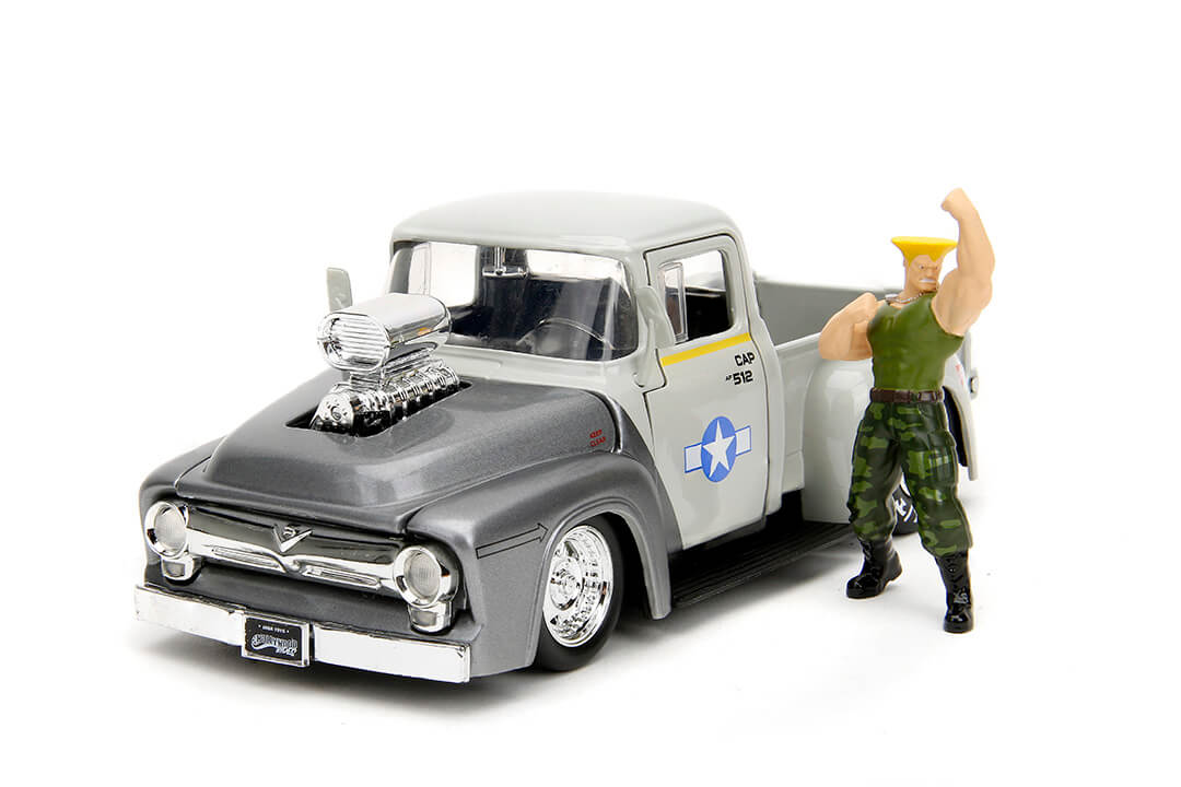 Street Fighter, Guile & 1956 Ford F-100, 1:24 Scale Vehicle & 2.75" Figure - Image 3